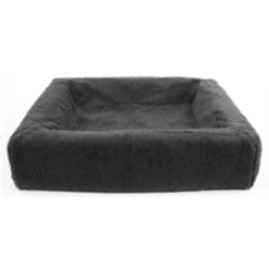 Bia Bed Cotton Fleece Overtrek Hondenmand Donkergrijs