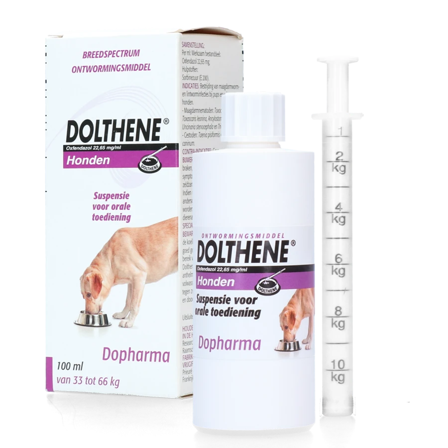 Dolthene Breedwerkende Ontworming Voor Honden - 100ml 3 Dolthene Breedwerkende Ontworming Voor Honden - 100ml