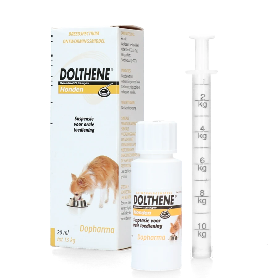 Dolthene Breedwerkende Ontworming Voor Honden - 20ml 3 Dolthene Breedwerkende Ontworming Voor Honden - 20ml