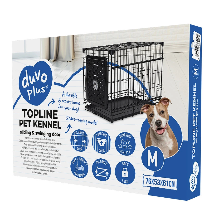 Duvo+ Topline Draadkooi Schuif- & Vouwdeur Zwart 3 Duvo+ Topline Draadkooi Schuif- & Vouwdeur Zwart