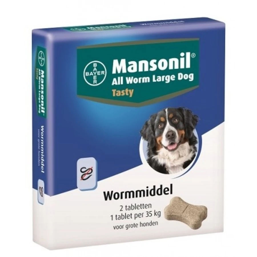 Mansonil All Worm Dog Large 2 Tabletten 3 Mansonil All Worm Dog Large 2 Tabletten