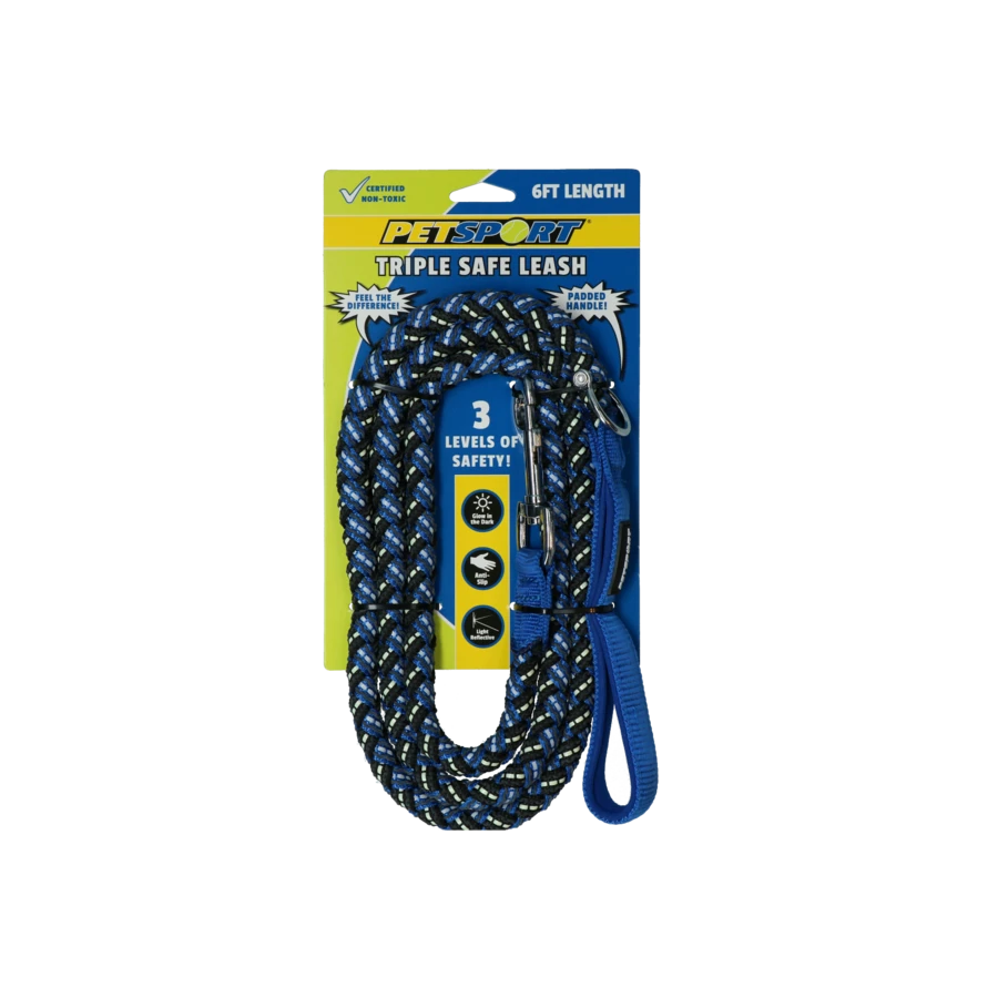 PetSport Triple Safe Leash Blauw 5 PetSport Triple Safe Leash Blauw - Afbeelding 3